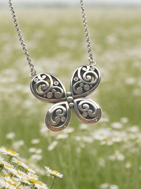 Brighton Butterfly Pendant Necklace  16” inches with 2”inch extender.